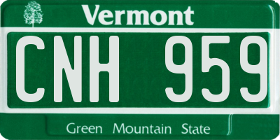 VT license plate CNH959