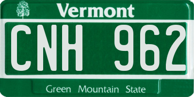 VT license plate CNH962