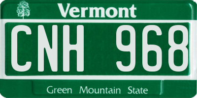 VT license plate CNH968