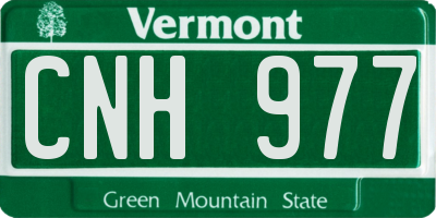 VT license plate CNH977