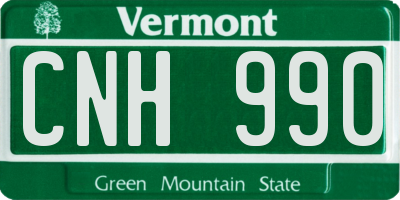 VT license plate CNH990