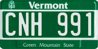 VT license plate CNH991