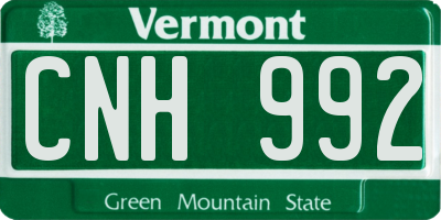 VT license plate CNH992