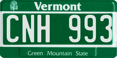 VT license plate CNH993