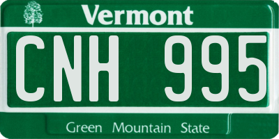 VT license plate CNH995