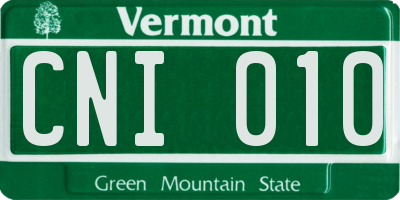 VT license plate CNI010