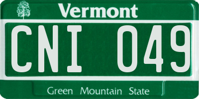 VT license plate CNI049