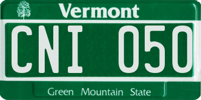 VT license plate CNI050