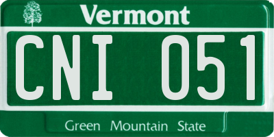 VT license plate CNI051