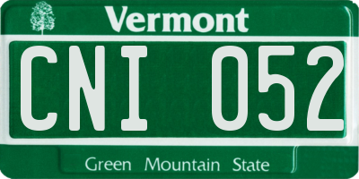 VT license plate CNI052