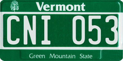 VT license plate CNI053