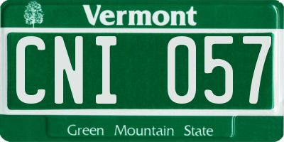 VT license plate CNI057