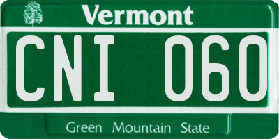 VT license plate CNI060