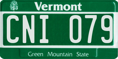 VT license plate CNI079