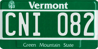 VT license plate CNI082