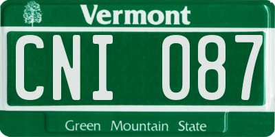 VT license plate CNI087