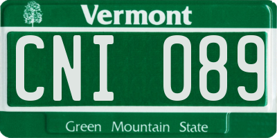 VT license plate CNI089