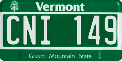 VT license plate CNI149