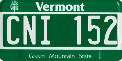 VT license plate CNI152