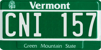 VT license plate CNI157