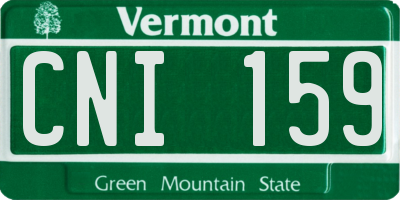 VT license plate CNI159