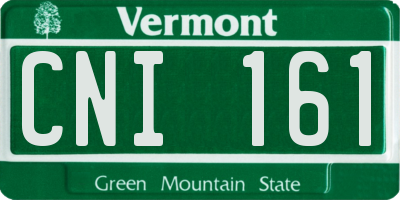 VT license plate CNI161