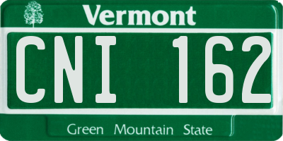 VT license plate CNI162