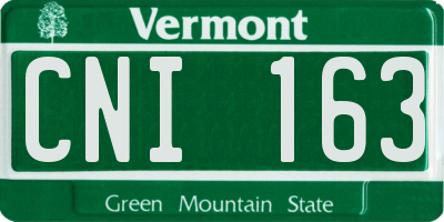 VT license plate CNI163