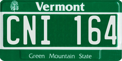 VT license plate CNI164