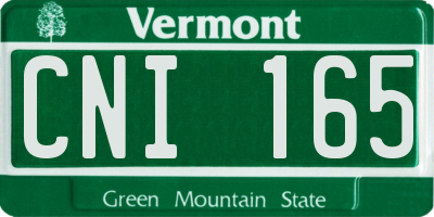 VT license plate CNI165
