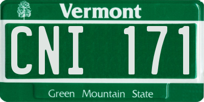 VT license plate CNI171