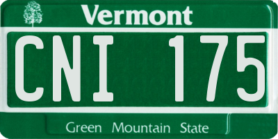 VT license plate CNI175