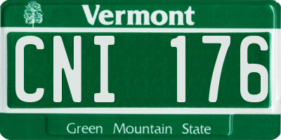 VT license plate CNI176