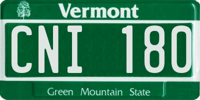 VT license plate CNI180