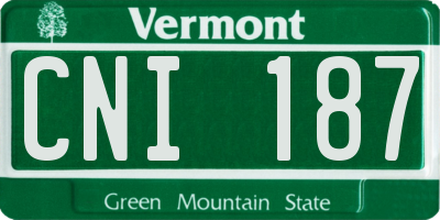 VT license plate CNI187