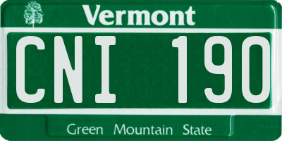VT license plate CNI190