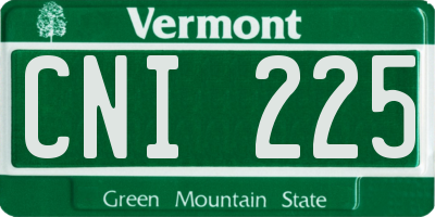 VT license plate CNI225