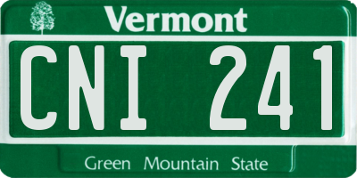VT license plate CNI241