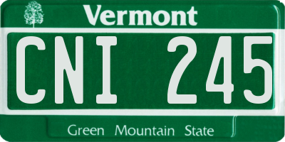 VT license plate CNI245