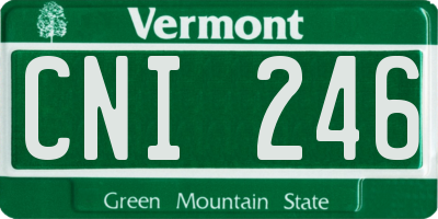 VT license plate CNI246