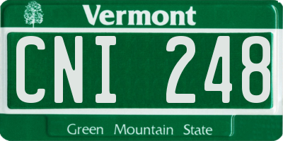 VT license plate CNI248