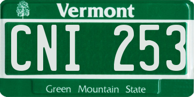 VT license plate CNI253