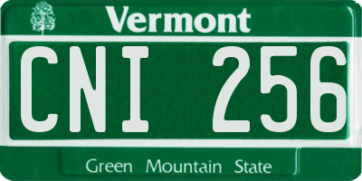 VT license plate CNI256