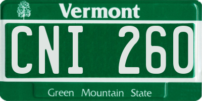 VT license plate CNI260
