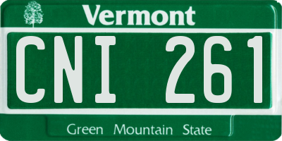 VT license plate CNI261