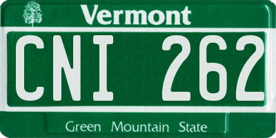 VT license plate CNI262