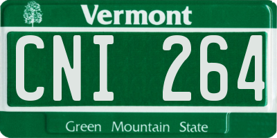 VT license plate CNI264
