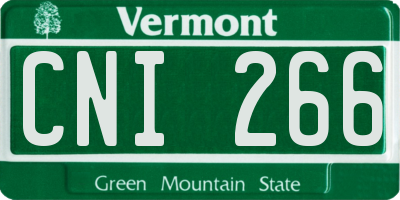 VT license plate CNI266
