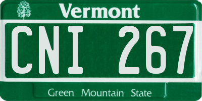 VT license plate CNI267