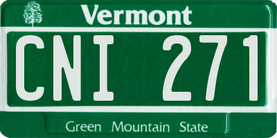 VT license plate CNI271